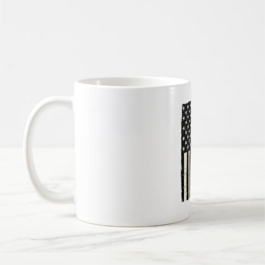 Mug Conception de chemise de drapeau américain Distres (Gauche)