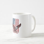 Mug Conception de chemise de drapeau d'aigle patriotiq (Devant droit)