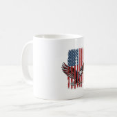 Mug Conception de chemise de drapeau d'aigle patriotiq (Devant gauche)
