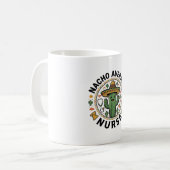 Mug Conception de chemise de fête de cactus d'infirmiè (Devant gauche)