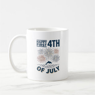 Mug Conception de chemise de feu d'artifice du 4 juill