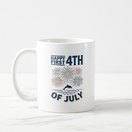 Mug Conception de chemise de feu d'artifice du 4 juill (Gauche)