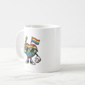 Mug Conception de chemise de fierté de baseball de cœu (Devant gauche)