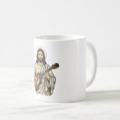 Mug Conception de chemise de gravure de guitariste sac (Devant droit)