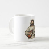 Mug Conception de chemise de gravure de guitariste sac (Devant gauche)