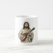 Mug Conception de chemise de gravure de guitariste sac (Centre)