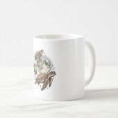 Mug Conception de chemise de gravure de tortue de mer (Devant droit)