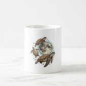 Mug Conception de chemise de gravure de tortue de mer (Centre)