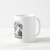 Mug Conception de chemise de lune de maison hantée Hal (Devant droit)