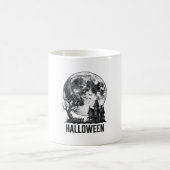 Mug Conception de chemise de lune de maison hantée Hal (Centre)