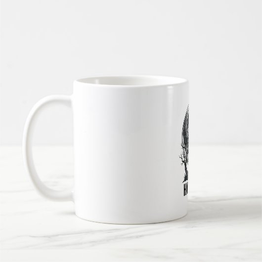 Mug Conception de chemise de lune de maison hantée Hal (Gauche)