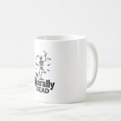 Mug Conception de chemise d'humour de squelette vintag (Devant droit)