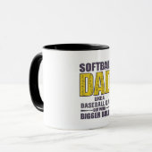 Mug Conception de chemise drôle SVG de papa softball  (Devant gauche)