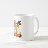 Mug Conception de chemise fantôme de girafe de Hallowe (Devant droit)