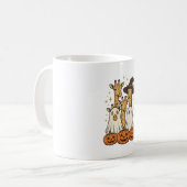 Mug Conception de chemise fantôme de girafe de Hallowe (Devant gauche)