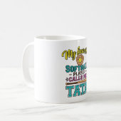 Mug Conception de chemise Mon joueur de softball préfé (Devant gauche)