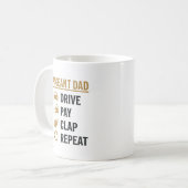 Mug Conception de chemise Pageant Dad Drive Pay Clap R (Devant gauche)