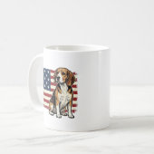 Mug Conception de chemise pour chien de drapeau patrio (Devant gauche)
