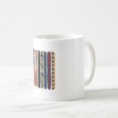 Mug Conception de chemise rayée camouflage léopard pat (Devant droit)