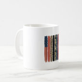 Mug Conception de chemise rayée camouflage léopard pat (Devant gauche)