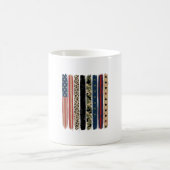Mug Conception de chemise rayée camouflage léopard pat (Centre)