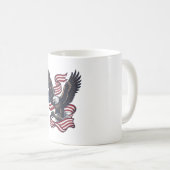 Mug Conception de chemise vectorielle aigle patriotiqu (Devant droit)