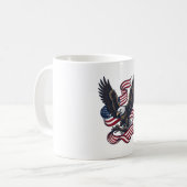 Mug Conception de chemise vectorielle aigle patriotiqu (Devant gauche)