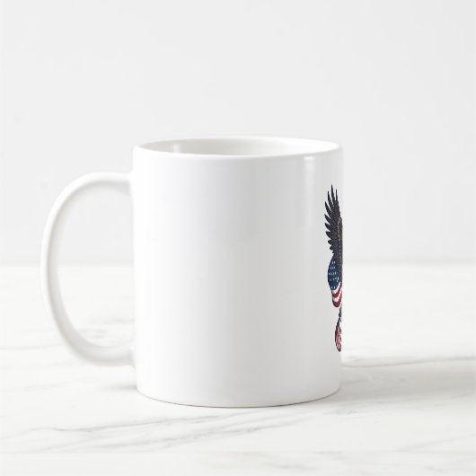 Mug Conception de chemise vectorielle aigle patriotiqu (Gauche)