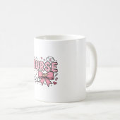 Mug Conception de chemise vectorielle Cute Nurse Bow H (Devant droit)
