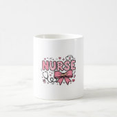 Mug Conception de chemise vectorielle Cute Nurse Bow H (Centre)