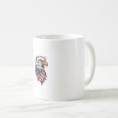 Mug Conception de chemise vectorielle d'aigle patrioti (Devant droit)