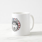Mug Conception de chemise vectorielle de chien patriot (Devant droit)