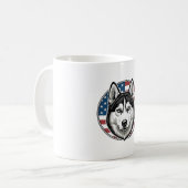 Mug Conception de chemise vectorielle de chien patriot (Devant gauche)