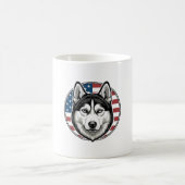 Mug Conception de chemise vectorielle de chien patriot (Centre)
