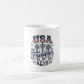 Mug Conception de chemise vectorielle de clés de liber (Centre)