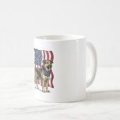 Mug Conception de chemise vectorielle de drapeau de ch (Devant droit)