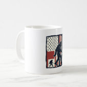 Mug Conception de chemise vectorielle de drapeau de cr (Devant gauche)