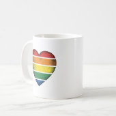 Mug Conception de chemise vectorielle de fierté de cœu (Devant gauche)