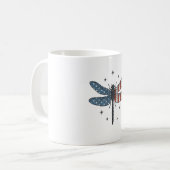 Mug Conception de chemise vectorielle de libellule pat (Devant gauche)