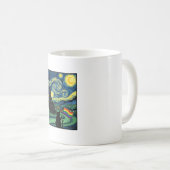 Mug Conception de chemise vectorielle de paysage noctu (Devant droit)