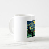 Mug Conception de chemise vectorielle de paysage noctu (Devant gauche)