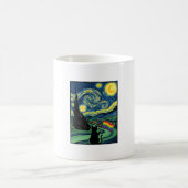 Mug Conception de chemise vectorielle de paysage noctu (Centre)