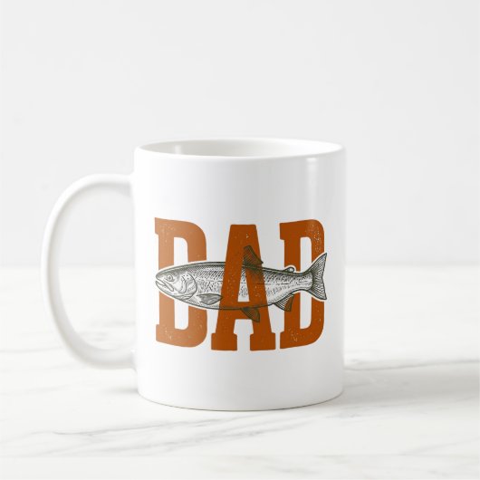 Mug Conception de chemise vectorielle de pêche de papa (Gauche)