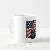 Mug Conception de chemise vectorielle drapeau patrioti (Devant gauche)
