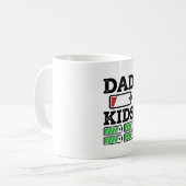 Mug Conception de chemise vectorielle drôle de batteri (Devant gauche)