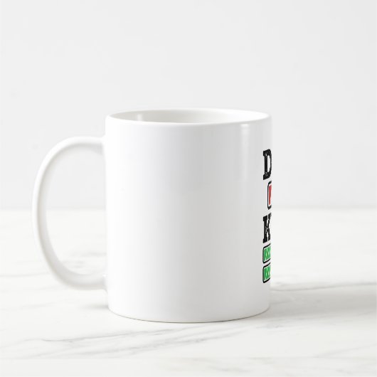 Mug Conception de chemise vectorielle drôle de batteri (Gauche)