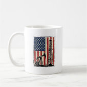 Mug Conception de chemise vectorielle du drapeau améri (Gauche)