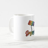 Mug Conception de chemise vectorielle Gaymer Rainbow G (Devant gauche)