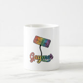 Mug Conception de chemise vectorielle Gaymer Rainbow G (Centre)
