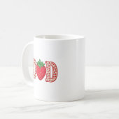 Mug Conception de chemise vectorielle lettrage fraise (Devant gauche)